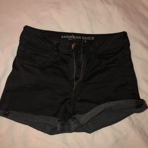 American Eagle black high wasted shorts size 6